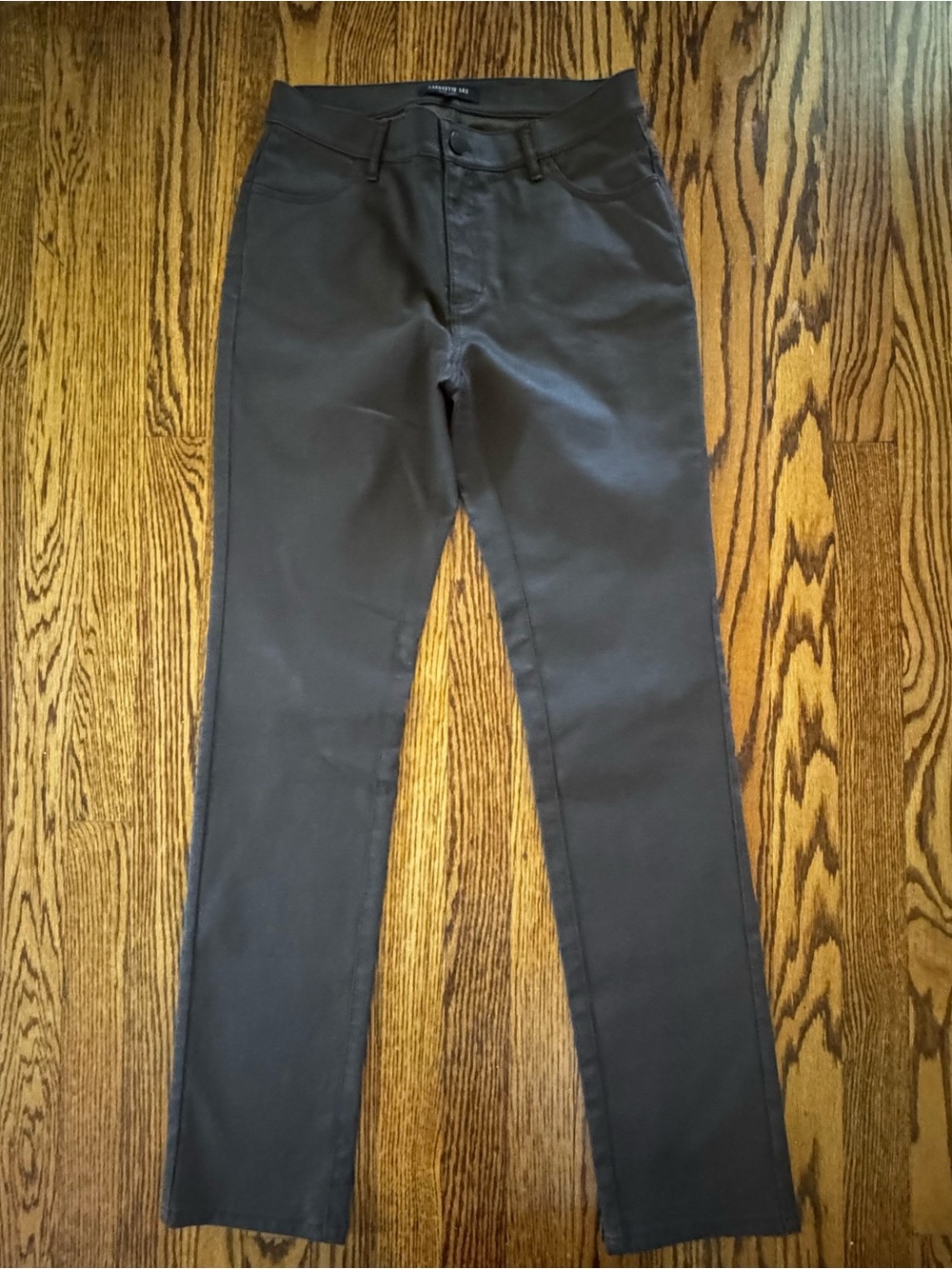 Lafayette 148 New York Brown Coated Skinny Jeans Women’s Size 2 Stretch Pants - Picture 9 of 10